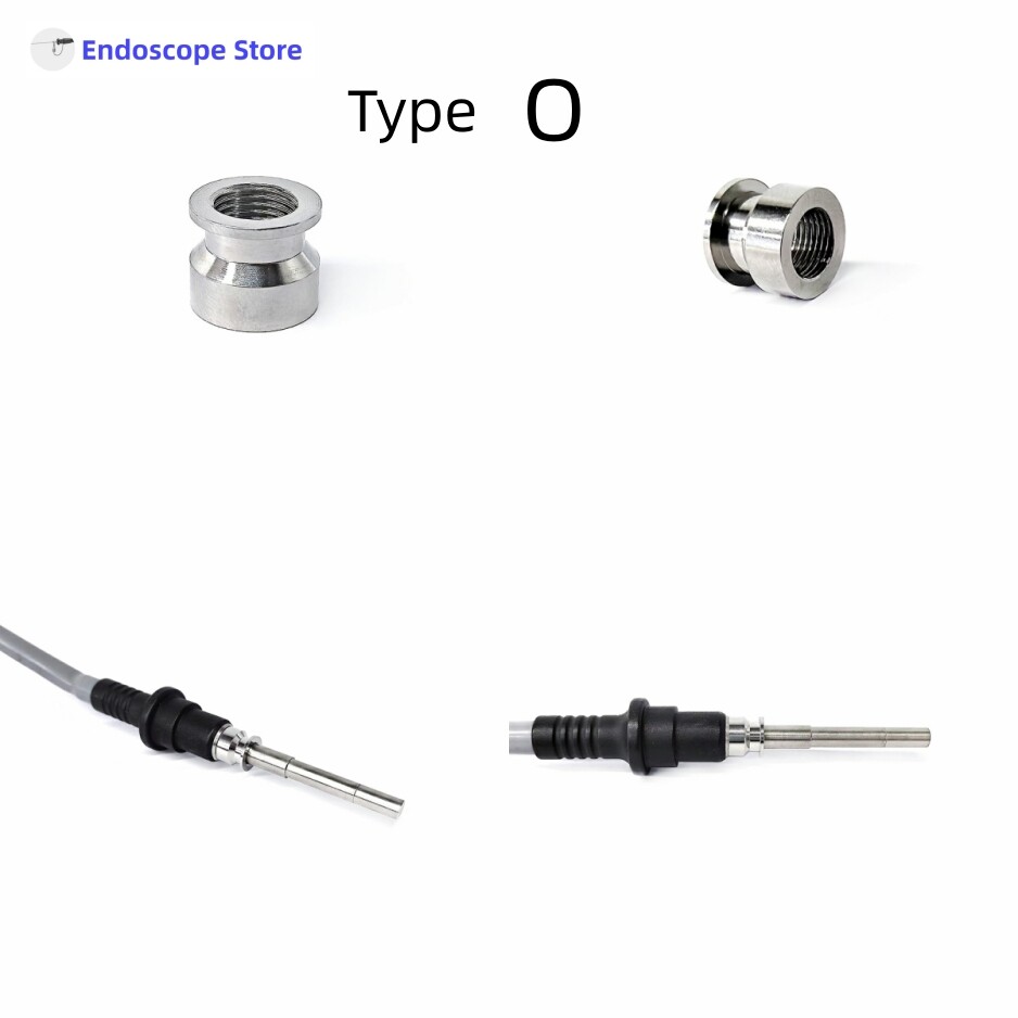 Endoscope Light Source Optical Fiber Cable Interface Adapter Convert Connector