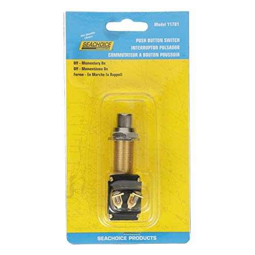 2-Position Push Button Starter/Horn Switch,Silver