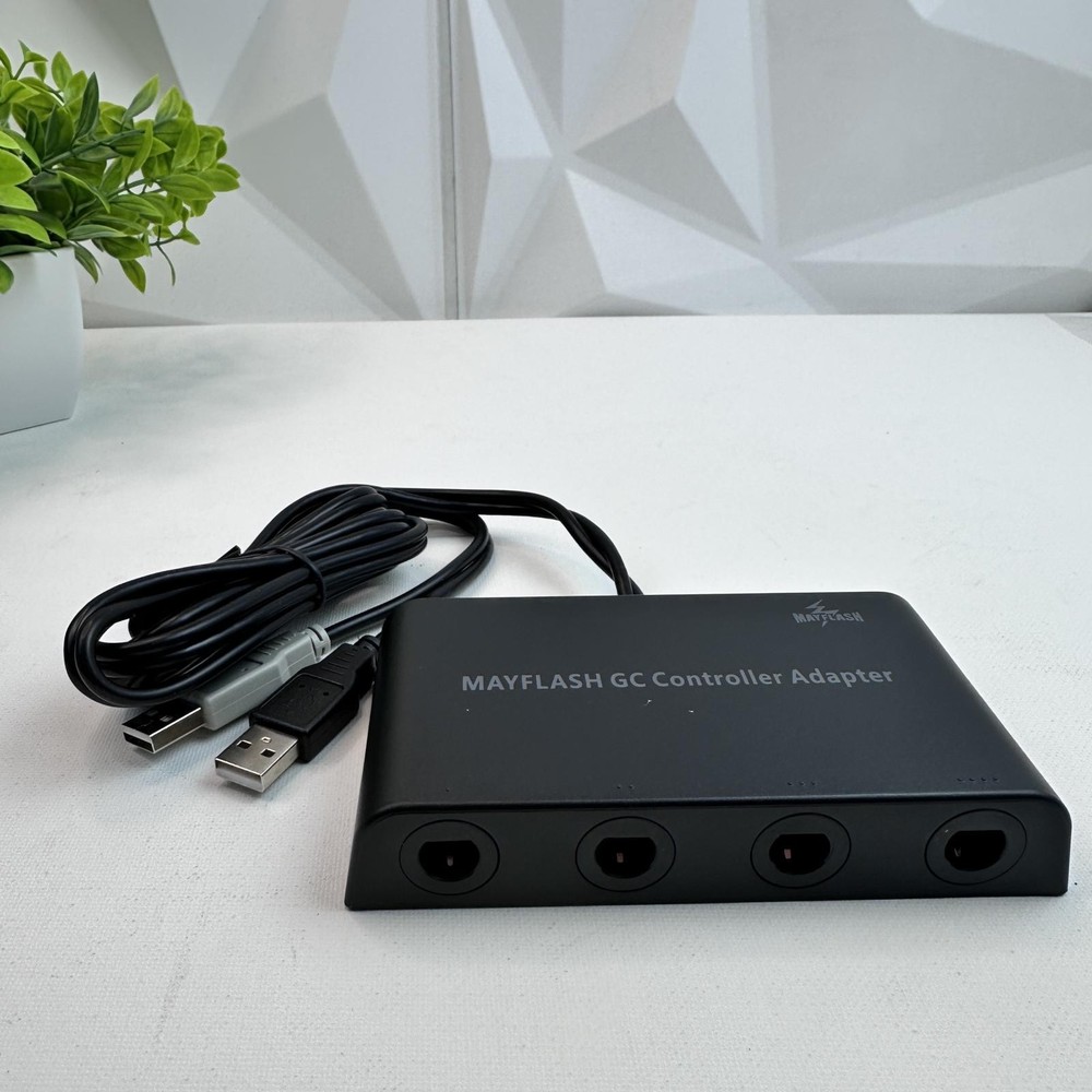 Mayflash Gamecube Controller Adapter for Wii U, Switch, PC, Plug & Play, 4 Ports