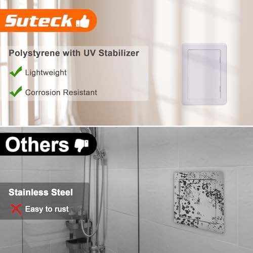 Plastic Access Panel for Drywall 4x6 Inch White