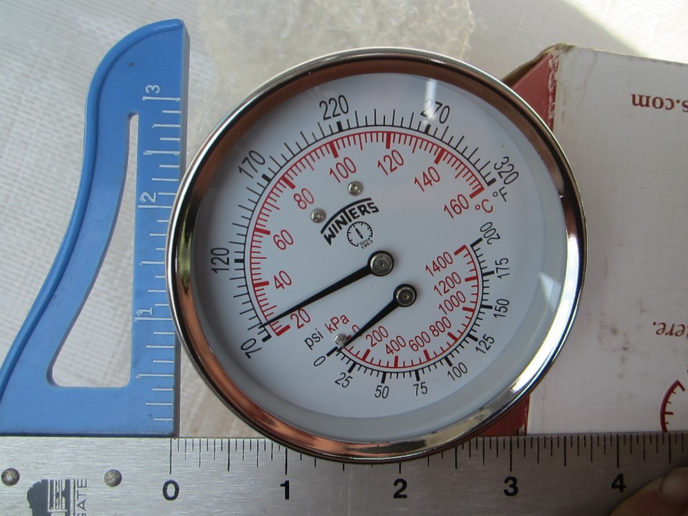 WINTERS TTD407 DUAL SCALE TRIDICATOR THERMOMETER