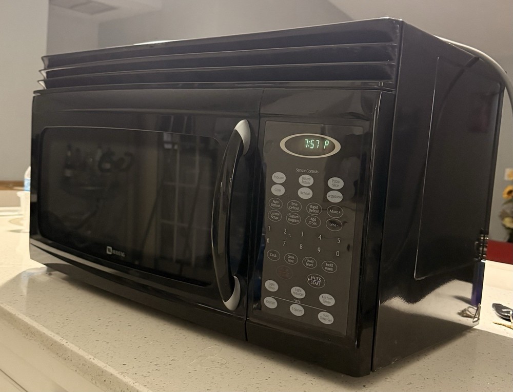 Maytag Over-the-Range Black Metal Microwave Digital Display Timer
