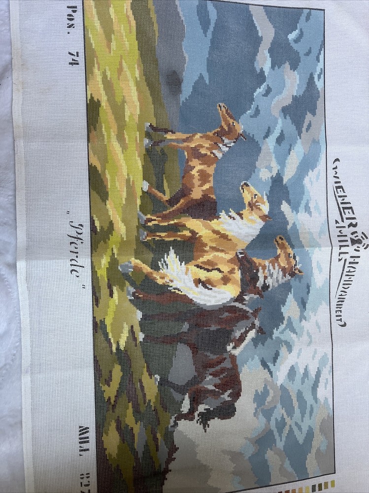 needlepoint canvas handpainted