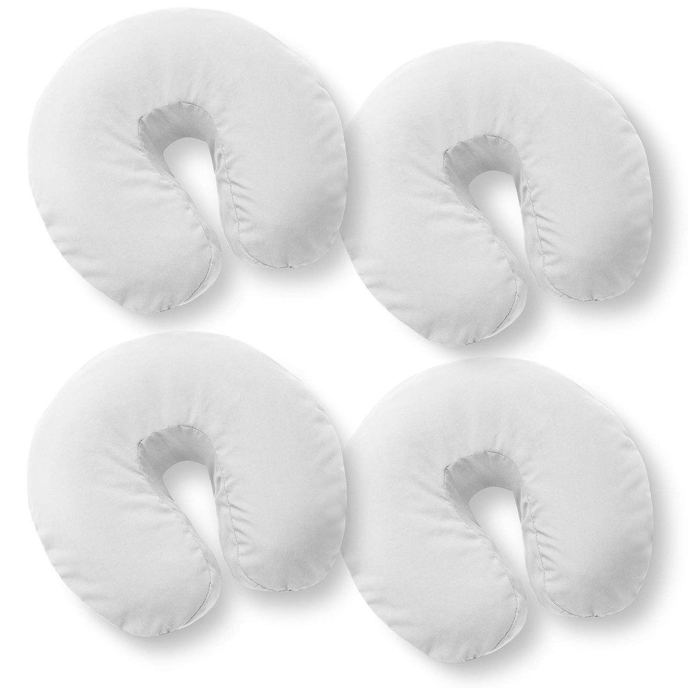 4-Pack Premium Microfiber Face Cradle Covers - Ultra Soft Fitted Massage Tabl...