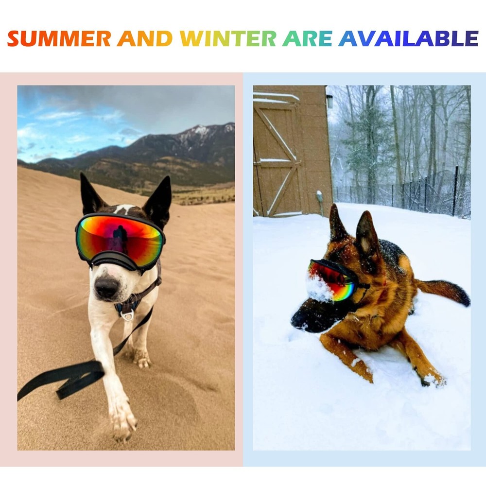 Large Dog Sunglasses with Adjustable Strap UV Protection, Winproof, Suitable ...