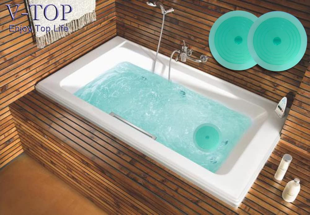 2 Pack Silicone Drain Stopper - 6" Suction Cover for Kitchen & Bath