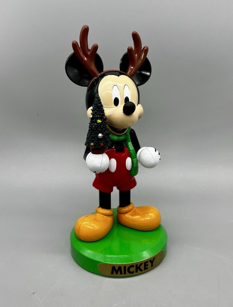 Disney Kurt Adler Mickey Mouse with Tree Nutcracker, Multicolored, 6"