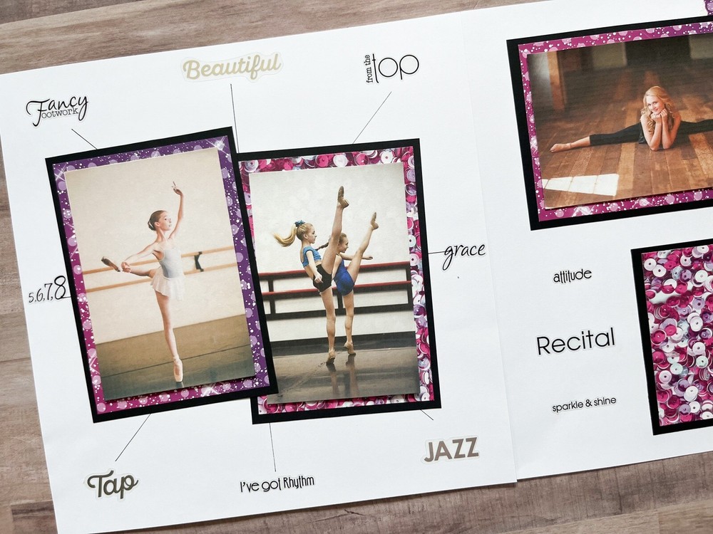 Dance Scrapbook Layout, Dance Scrapbook Pages, Dance Premade Pages