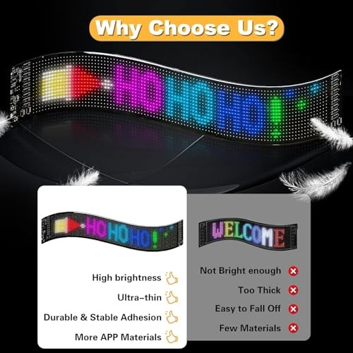 LED Sign for Car 2PCS - 23''x5'' Devil's Eyes Light for