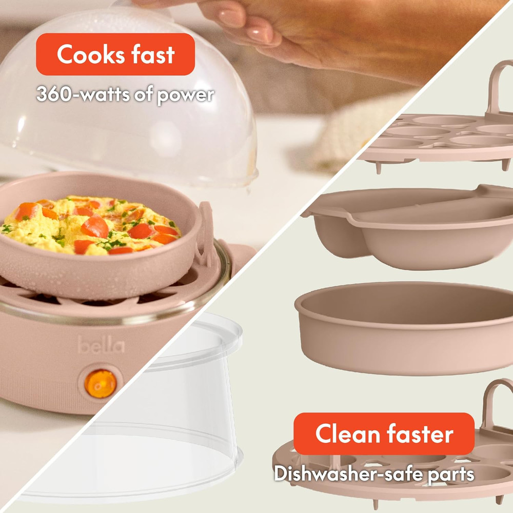 Electric Egg Cooker, 14 Eggs Capacity Tray, Double Stack, for Poached, Scrambled