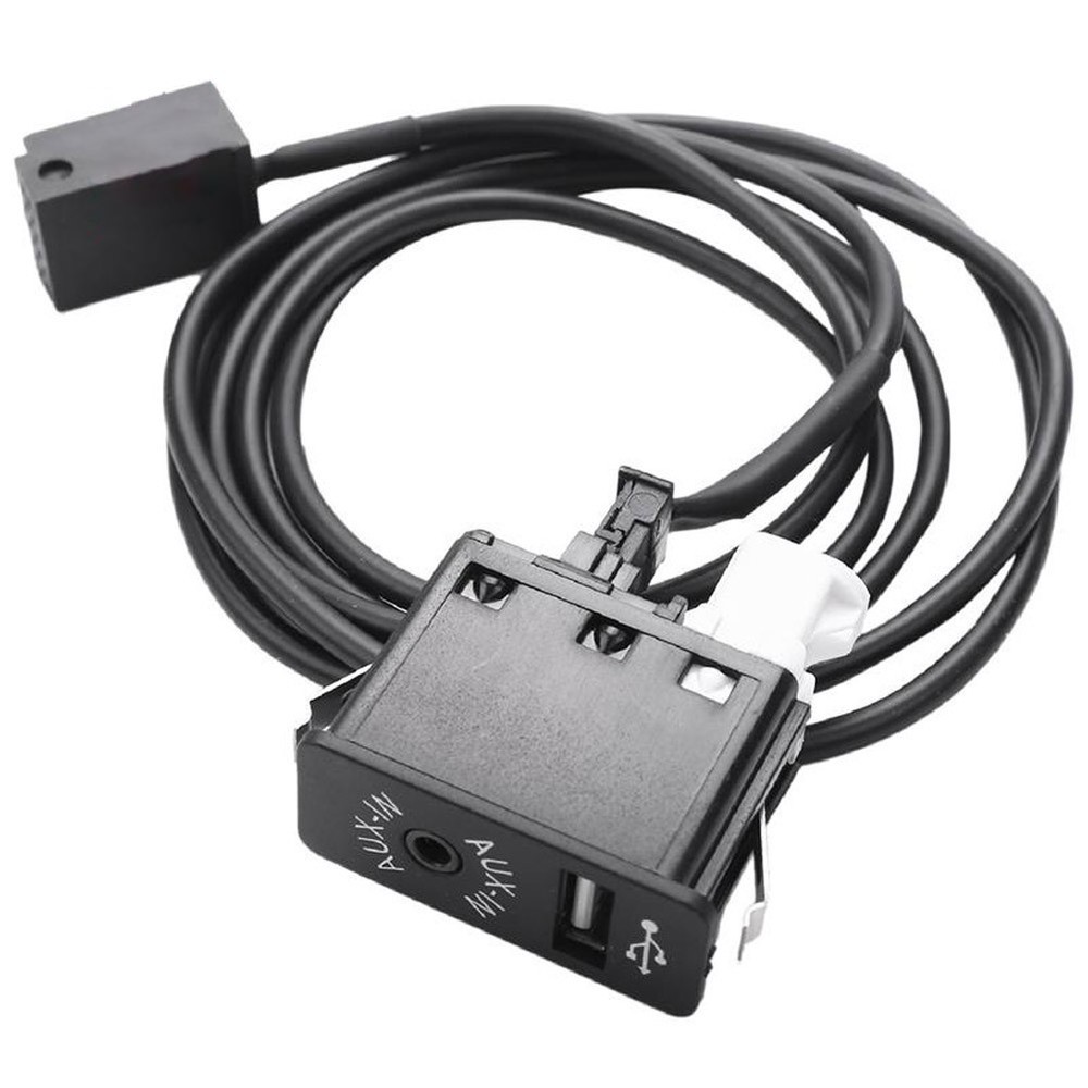 AUX USB Interface Panel Adapter And Socket Plastic USB2.0 Black For