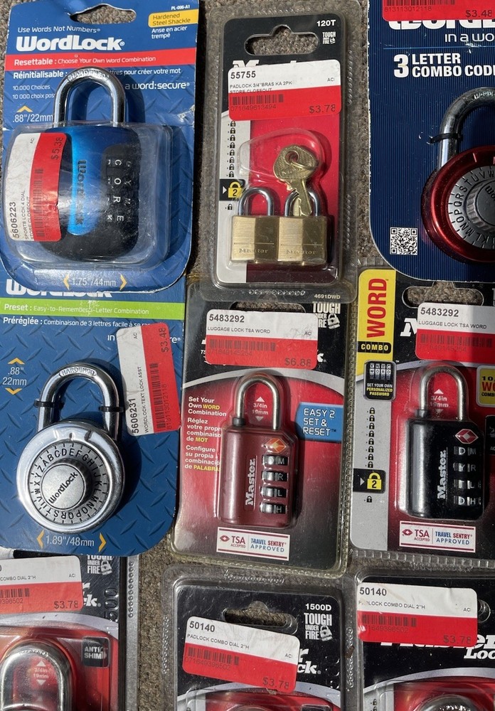 Lot Of Combination/Packlock/Dial Locks