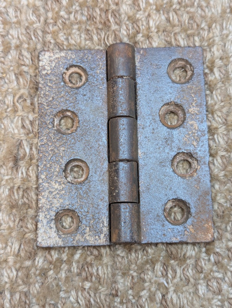 3" x 3 1/2" Antique Cast Iron Butt Hinge Door Hardware