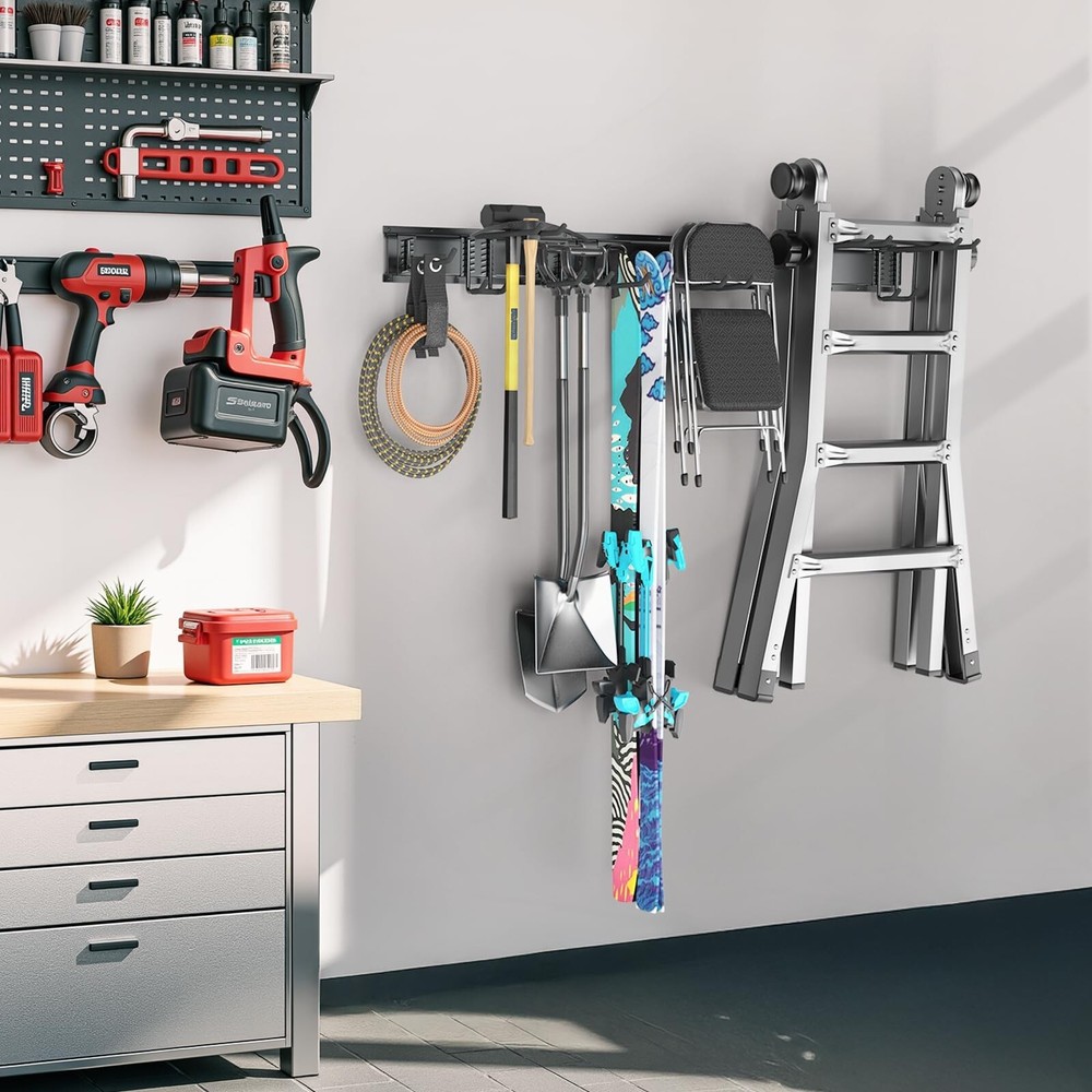 Garage Storage, Wall Mount Tool Storage Rack, 48 Inch Heavy-Duty Ga... Fast Ship