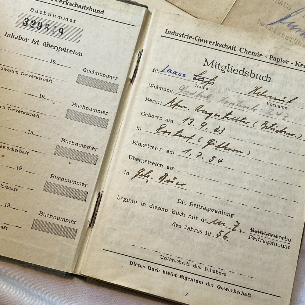 Original WWII & Post DGB German ID Cards & Paperwork