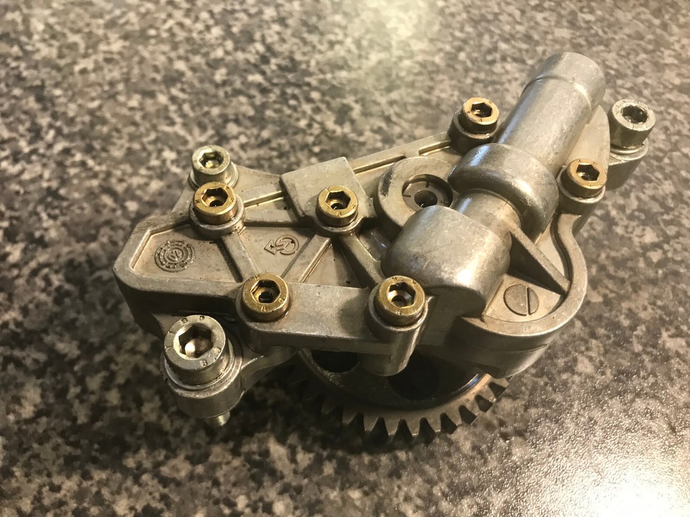 Ducati ST3 oil pump complete assembly with drive gear