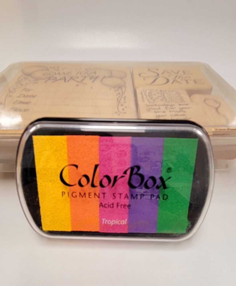 Stamping Kit- Birthday Theme with Ink Pad