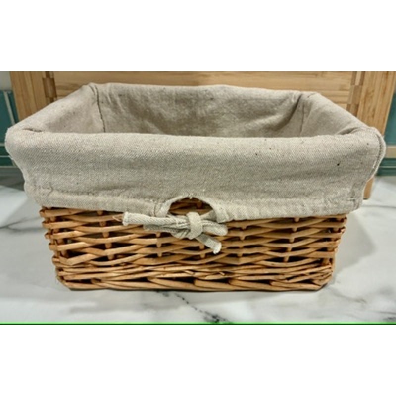 Modern Wicker Storage Basket w/ Washable Liner - Monogrammed Things