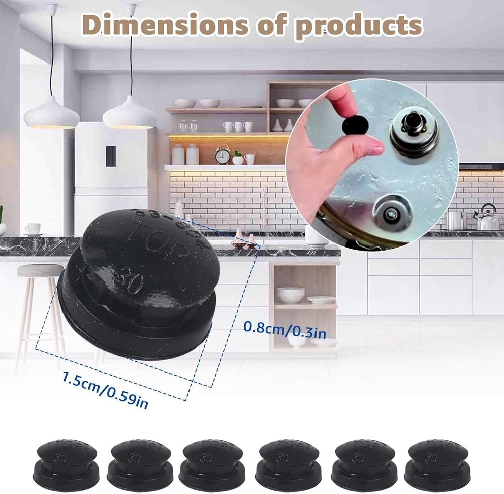 09915 Pressure Cooker Overpressure Plug (6-Pack) - Compatible with Presto Pressu