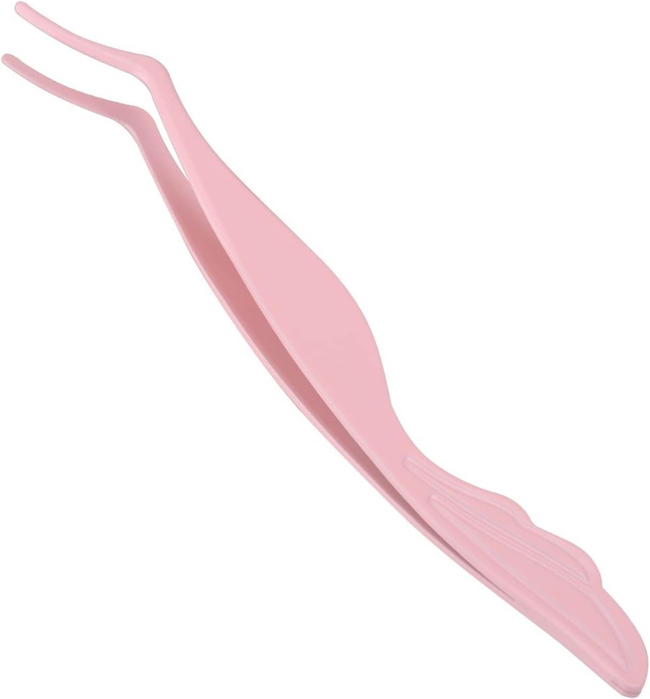 Precision Eyelash Extension Tweezer - Sleek Pink Design for Quick Application