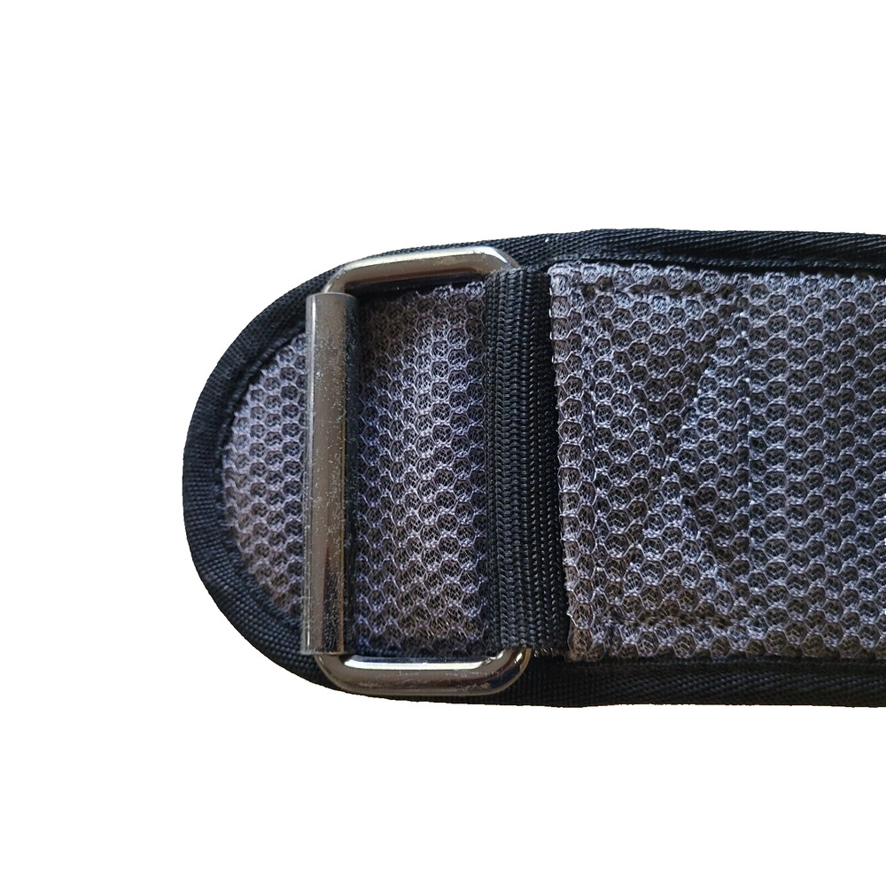 Nike Black Gray Weight Lifting Belt Authentic Size Large Hook and Loop Closure