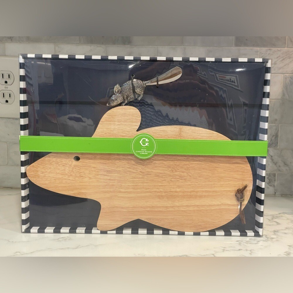 Cheese Board & Spreader- Mouse- By C. Wonder- New