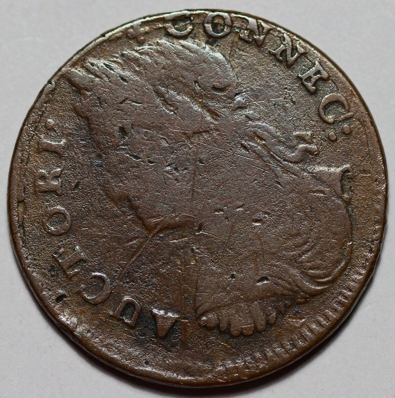 1787 Connecticut Colonial Copper, Draped Bust Left