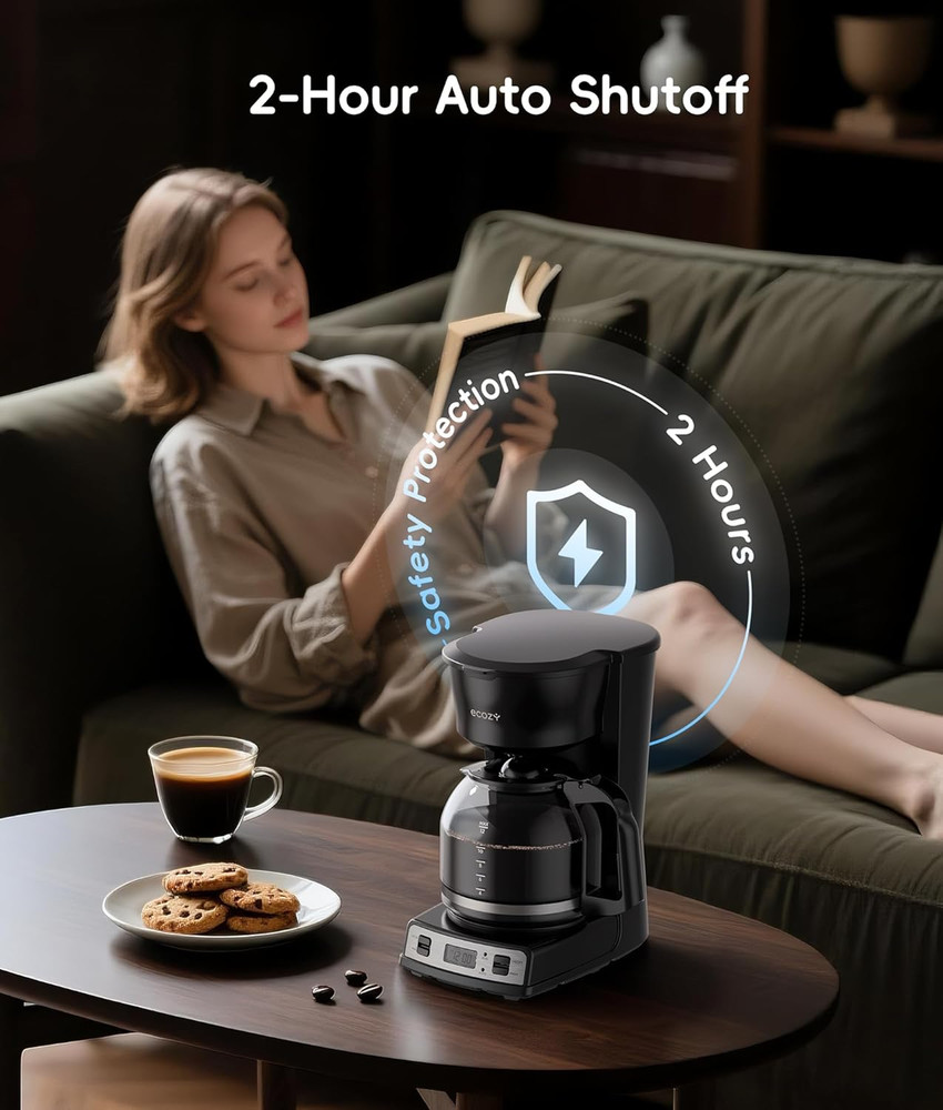 12-Cup Drip Coffee Maker with Electric Coffee Grinder Combos, Programmable Coffe