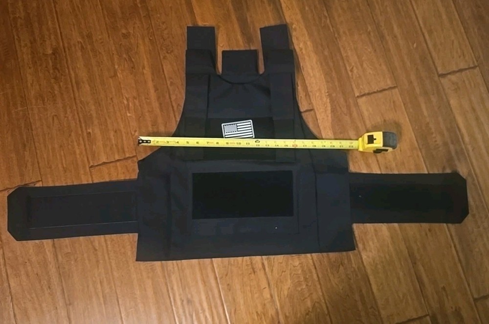 Black Vest Plate Carrier With Patch