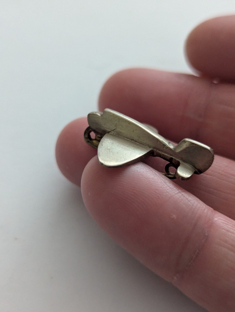 Vintage Scratch Built Spitfire Pin Badge