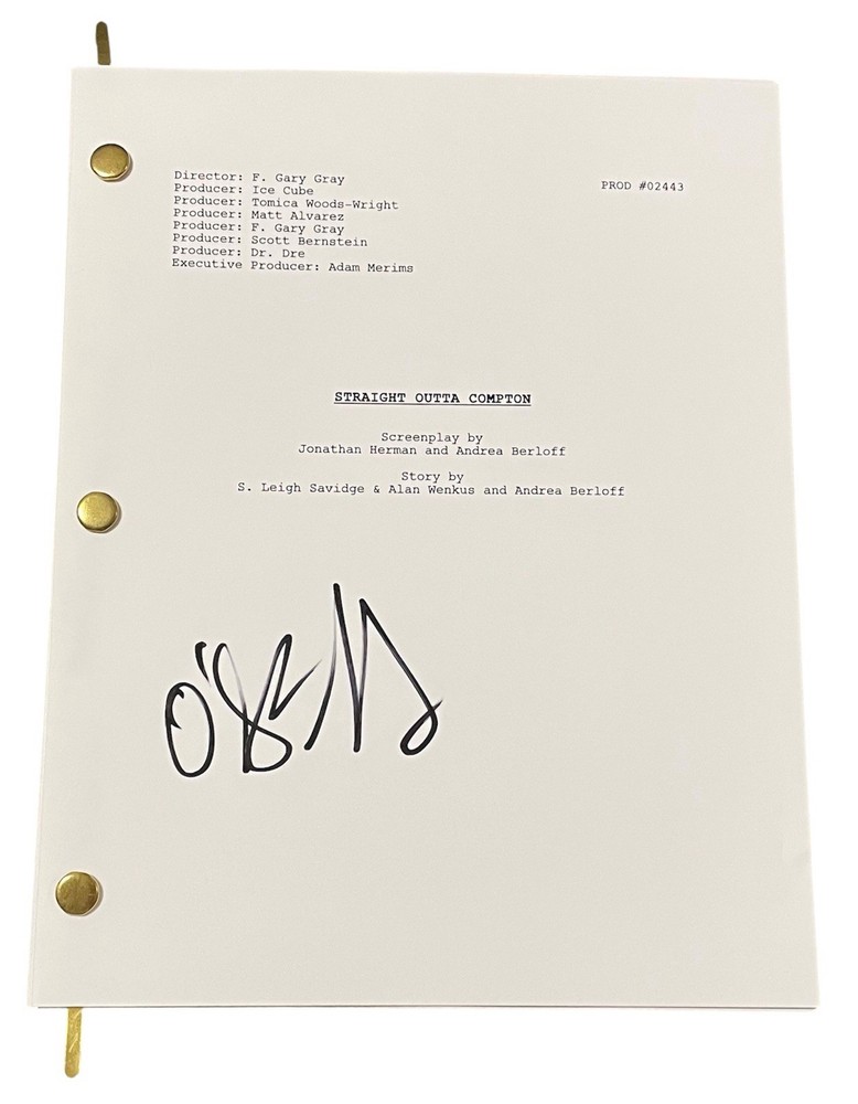 O’Shea Jackson Signed Autographed Straight Outta Compton Full Movie Script