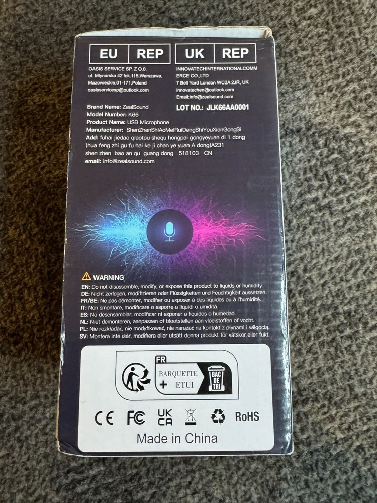 ZealSound Gaming USB Microphone - Pink