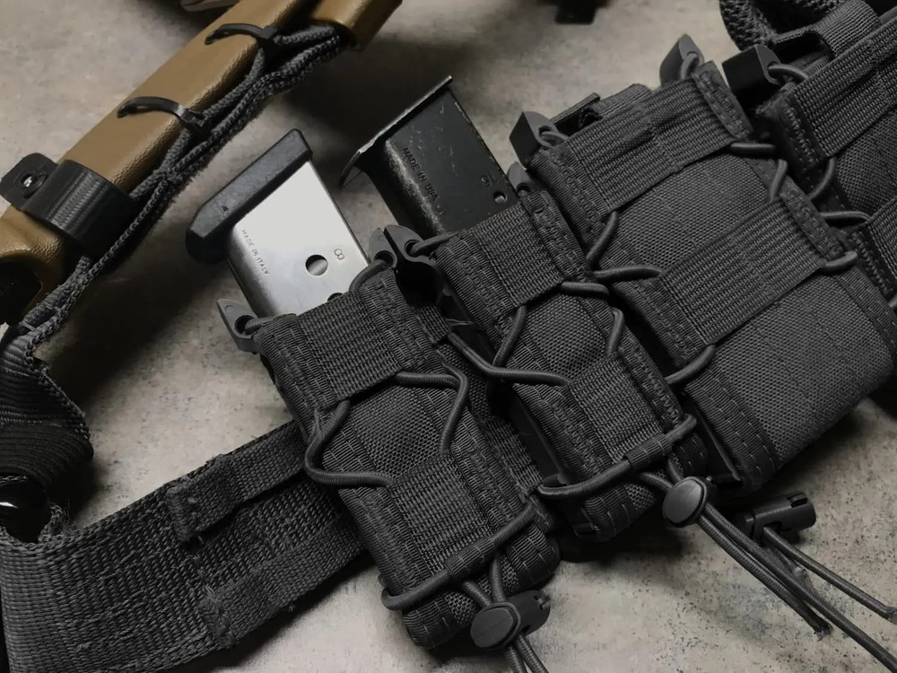 Molle Tactical Universal Magazine 9mm Mag Pouch Single Double Stack for 9mm/.40