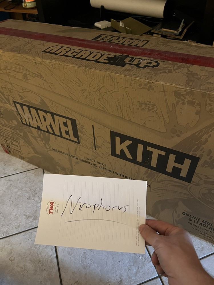 Arcade1Up X Kith Marvel Vs Capcom 2 With Riser And Stool