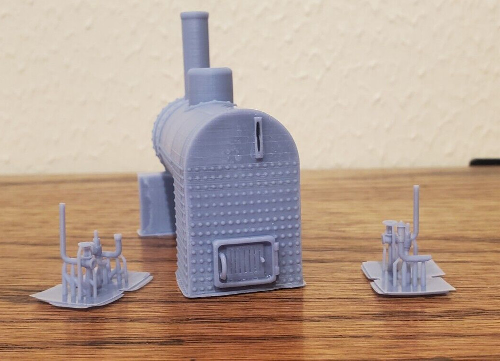 O Scale Horizontal Boiler - 3D Printed