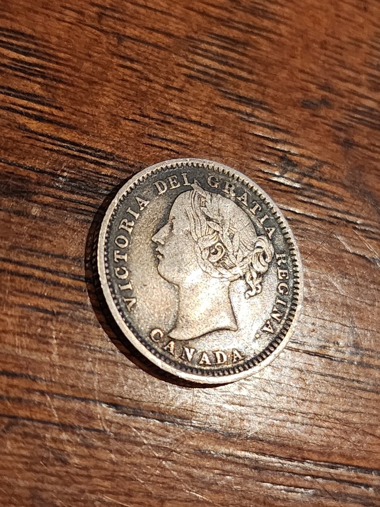 1899 Canada 10 Cents Small 9 Silver Coin