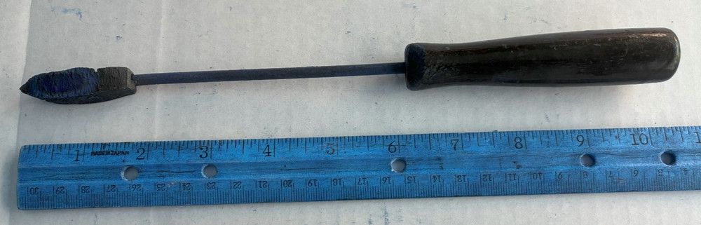 Vintage Soldering Iron Tool Wood Handle