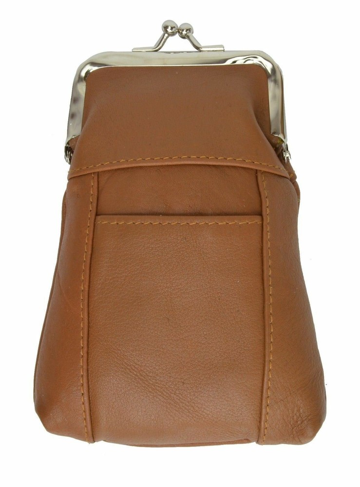 Marshal Leather Tan 100's Cigarette Snap Case Coin Purse