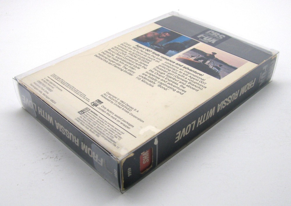 1x VHS DRAWER BOX (SIZE I) - CLEAR PLASTIC PROTECTIVE BOX PROTECTORS SLEEVE