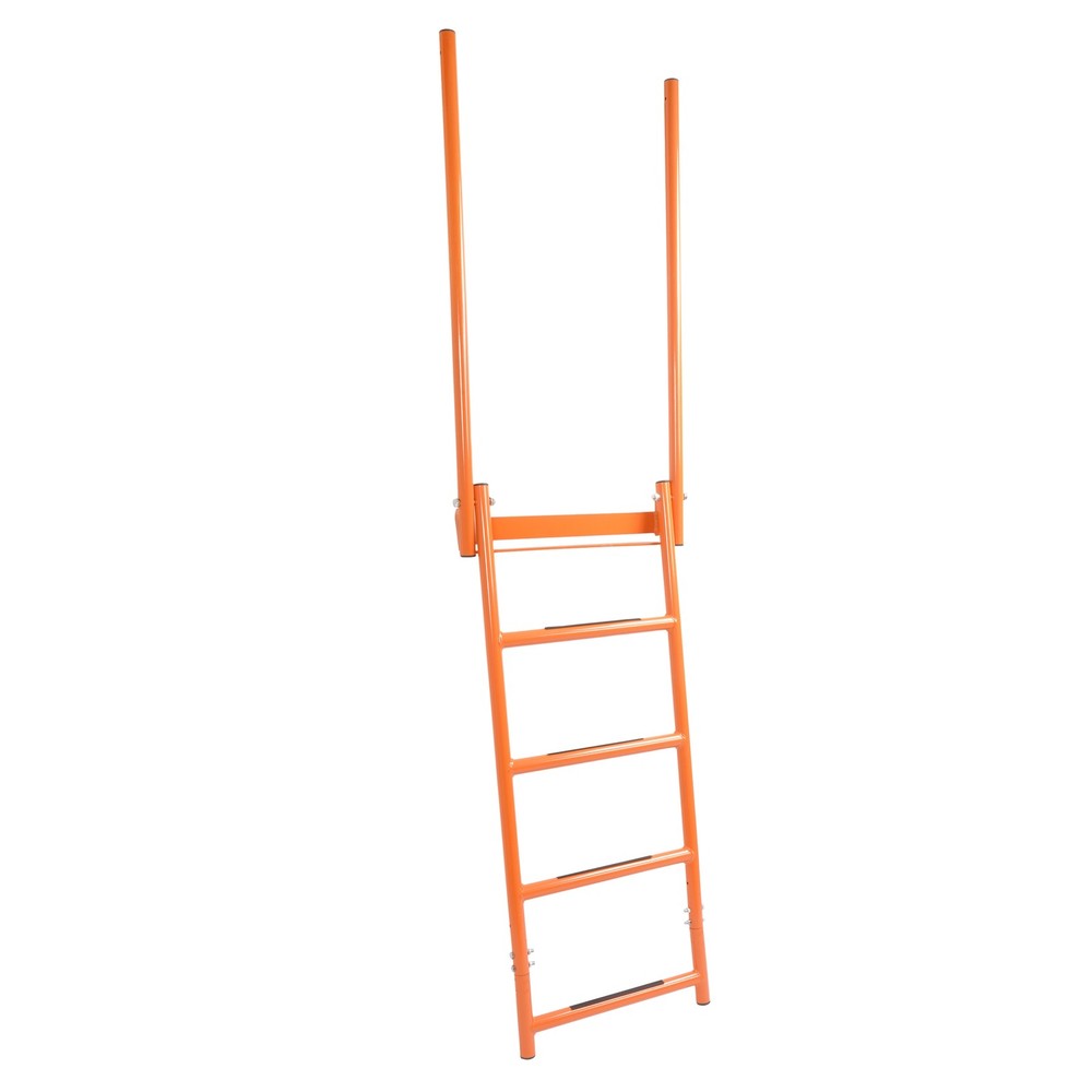 Orange 5 Step Utility Access Ladder Designed For Trailers With 48" Deck Rails