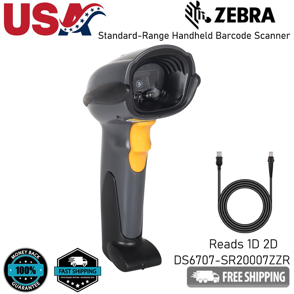 Symbol DS6707-SR20007ZZR Handheld Standard Range 1D 2D Barcode Scanner Reader
