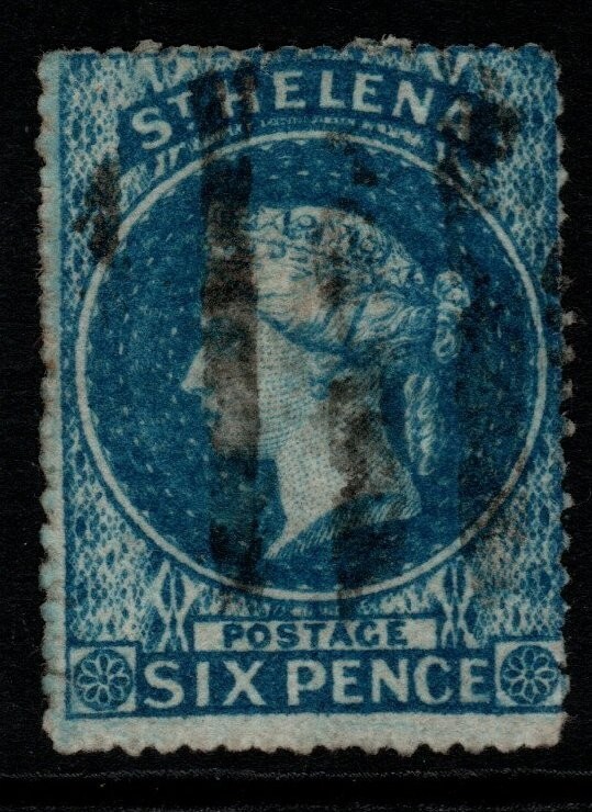 ST.HELENA SG2a 1861 6d BLUE USED