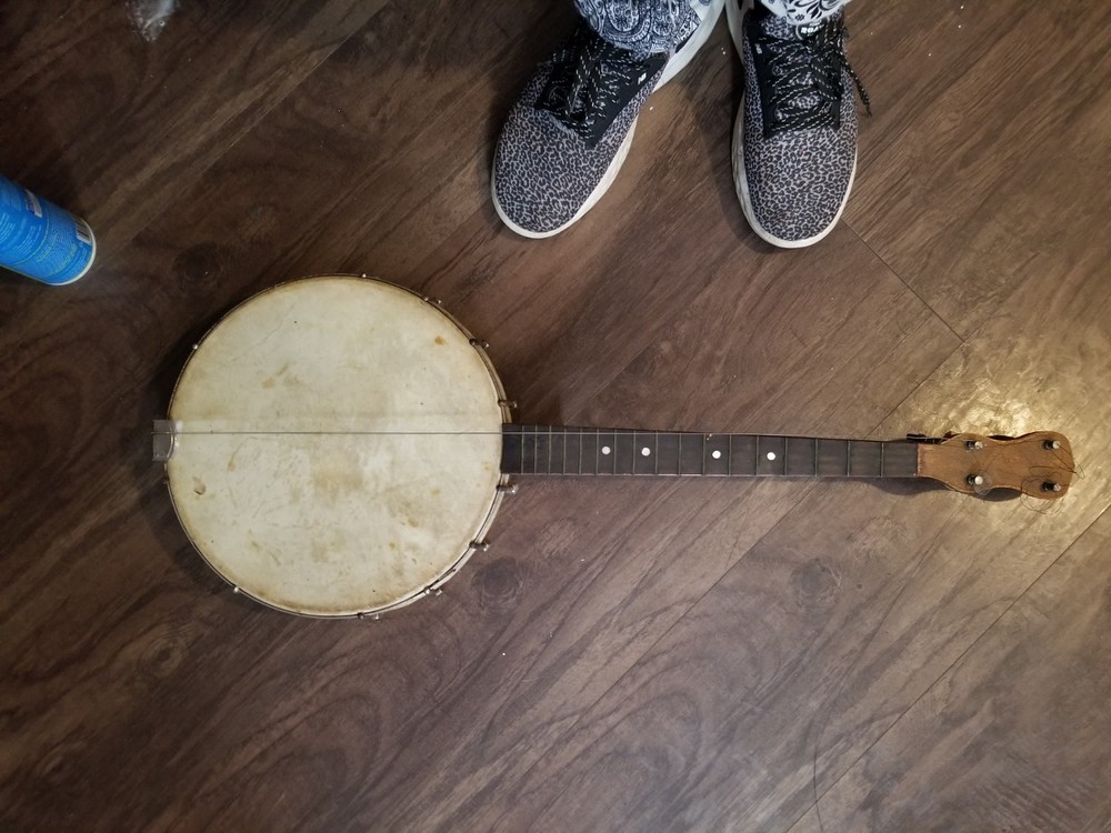 vintage four-string banjo