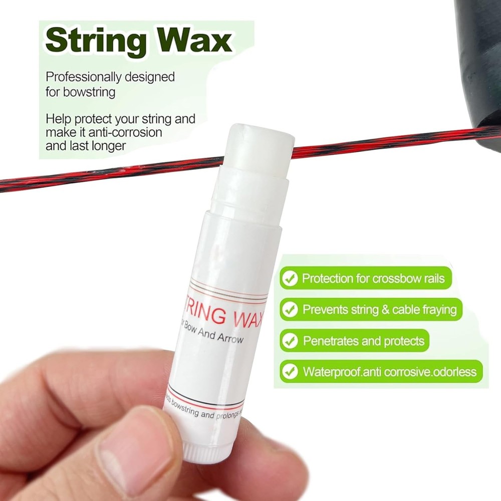 5 Pieces Bow String Wax, Protective Bowstring Waterproof Rail Lube for Crossbow