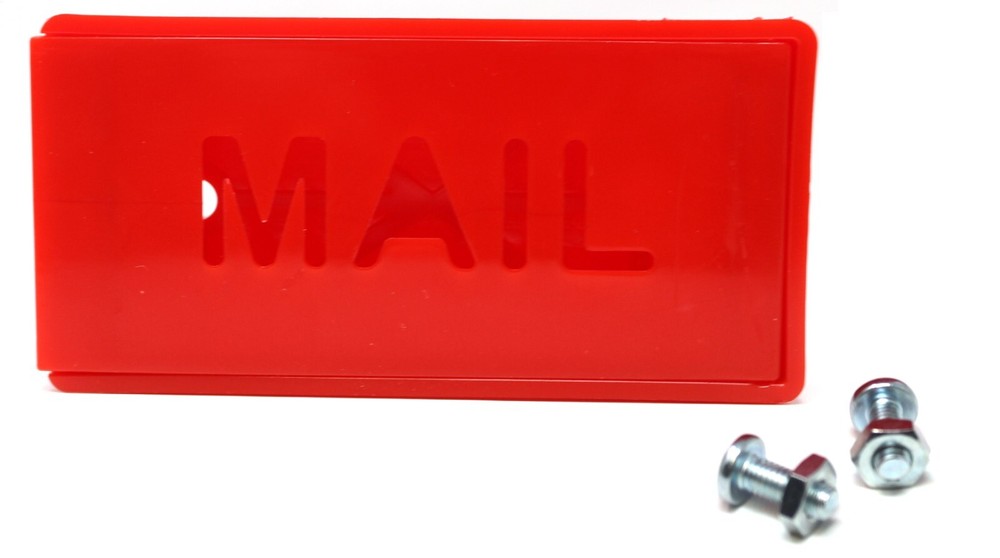 Red Front Mounted Mailbox Flag for Brick Stone Mailboxes Mail Alert Flag Plastic