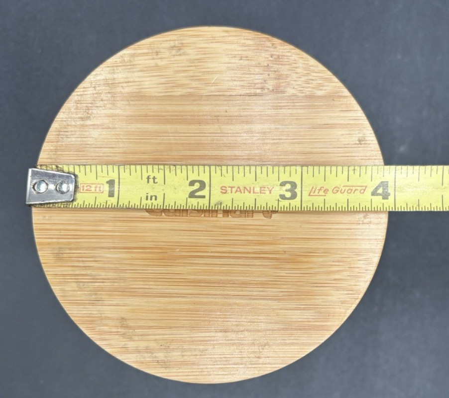 Salt & Pepper Container Cellars Jar Bamboo Lid Cuisinart Ceramic Gray EUC