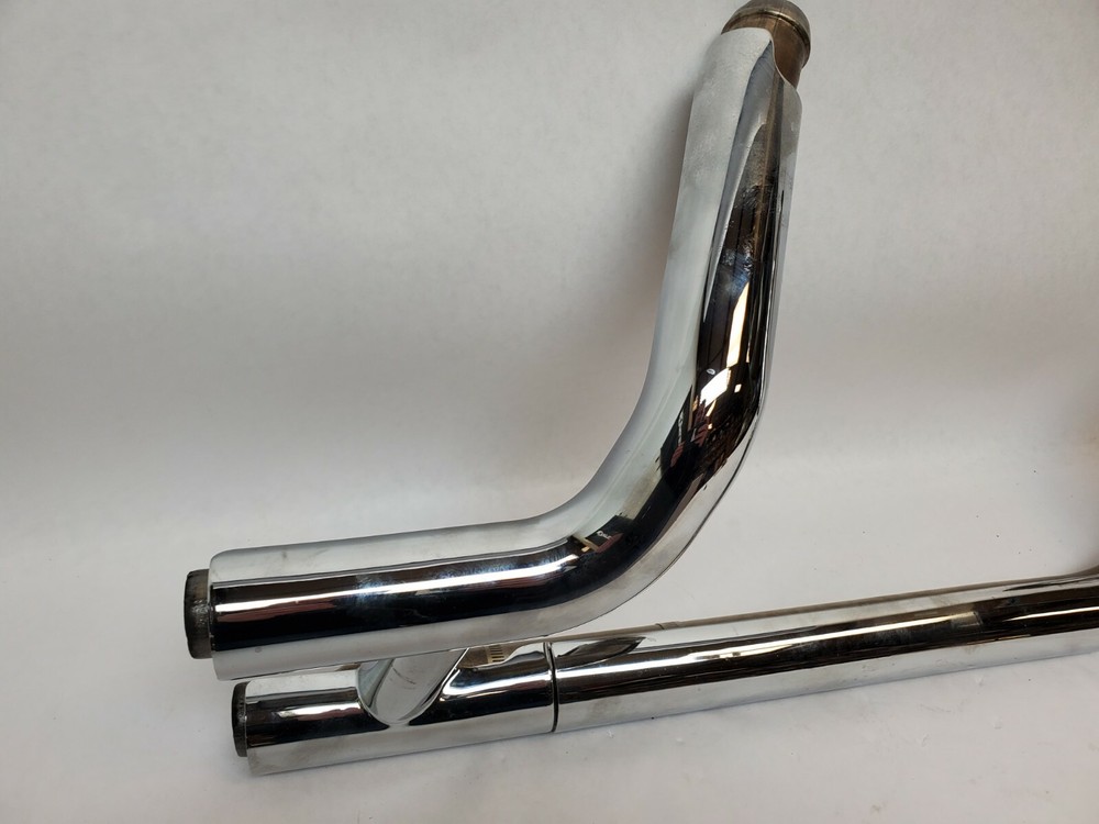 OEM 2018 UP HARLEY DAVIDSON FXBB HEADER PIPE WITH CHROME HEAT SHIELDS