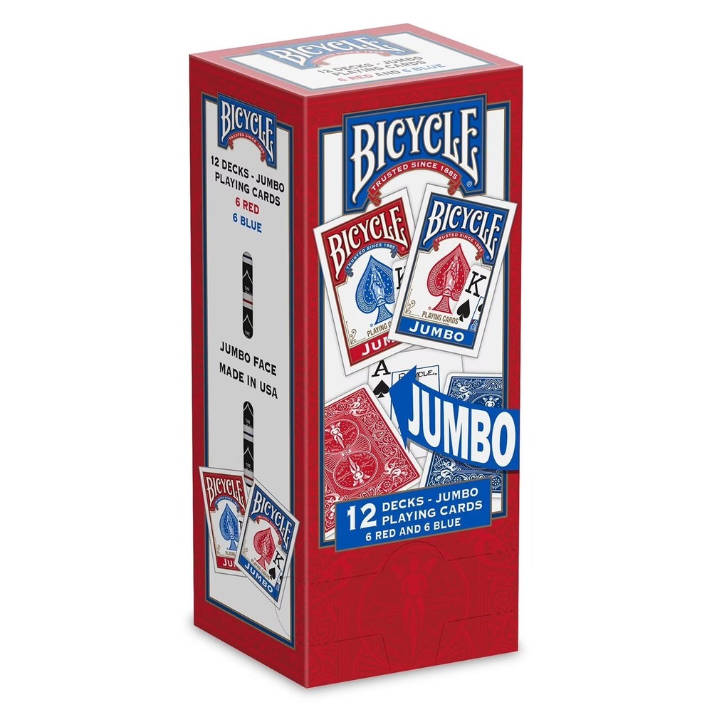 Bicycle Jumbo Faces Playing Cards - 12 pks.