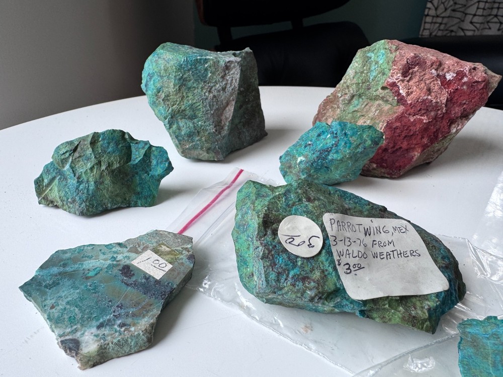 Old Stock Parrot Wing Chrysocolla Rough 2lbs 13oz