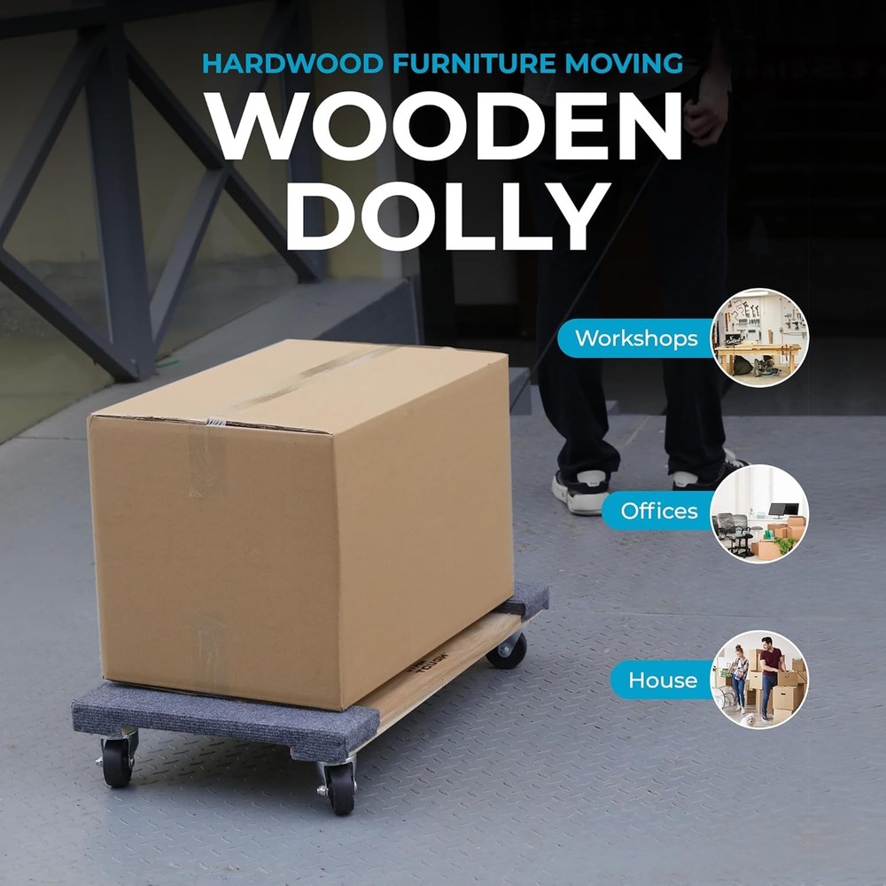 Plataforma transporte muebles madera 1320lb 30x18 2 pack